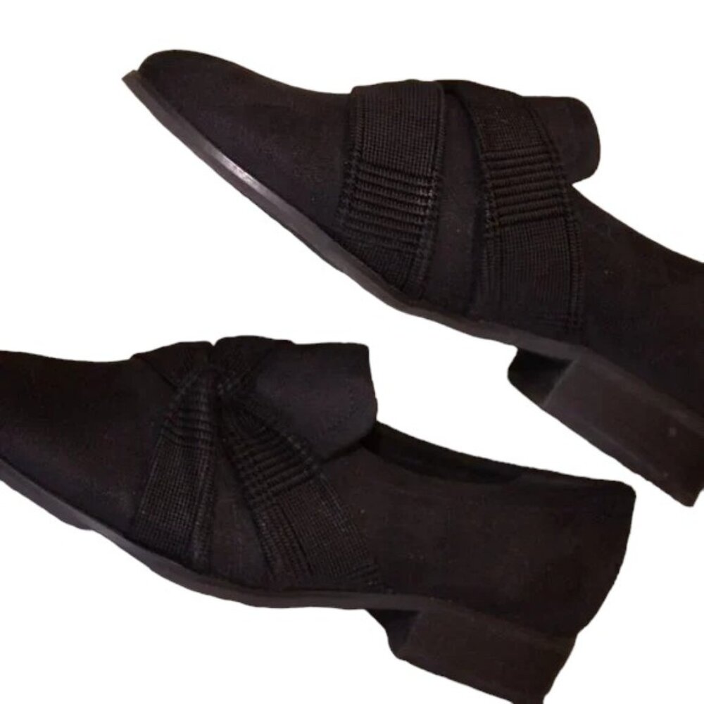 Bella Vita Billie II Twist Front Loafers, Black/Plaid Twist Women Size 7 M